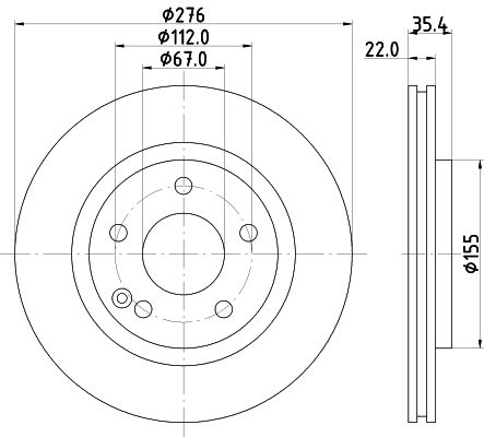 HELLA PAGID stabdžių diskas 8DD 355 106-931